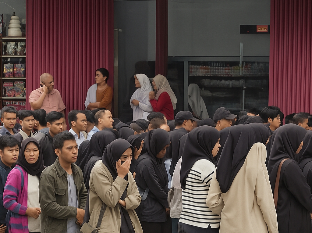 Ribuan Pencari Kerja Serbu Rekrutmen Khaira Store di Cianjur Jawa Barat