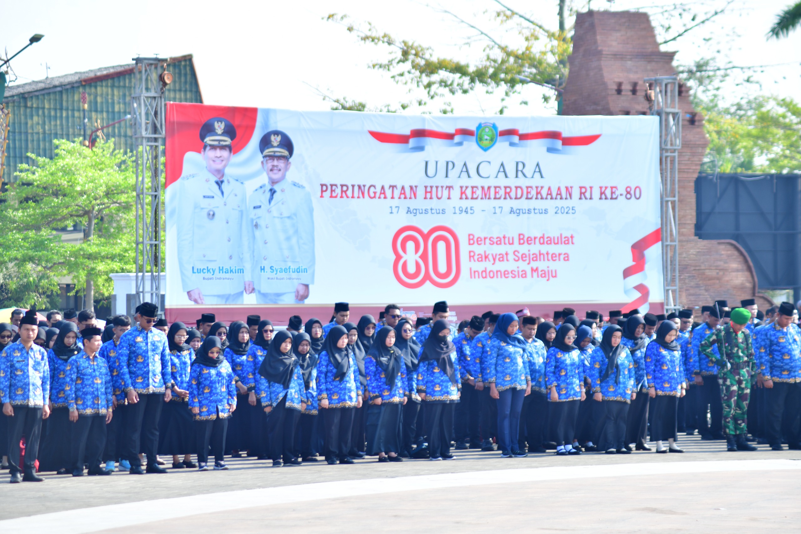 Pemerintah Indramayu Peringati HUT Republik Indonesia Ke-80 Tahun: Bersatu, Berdaulat, Rakyat Sejahtera, Indonesia Maju