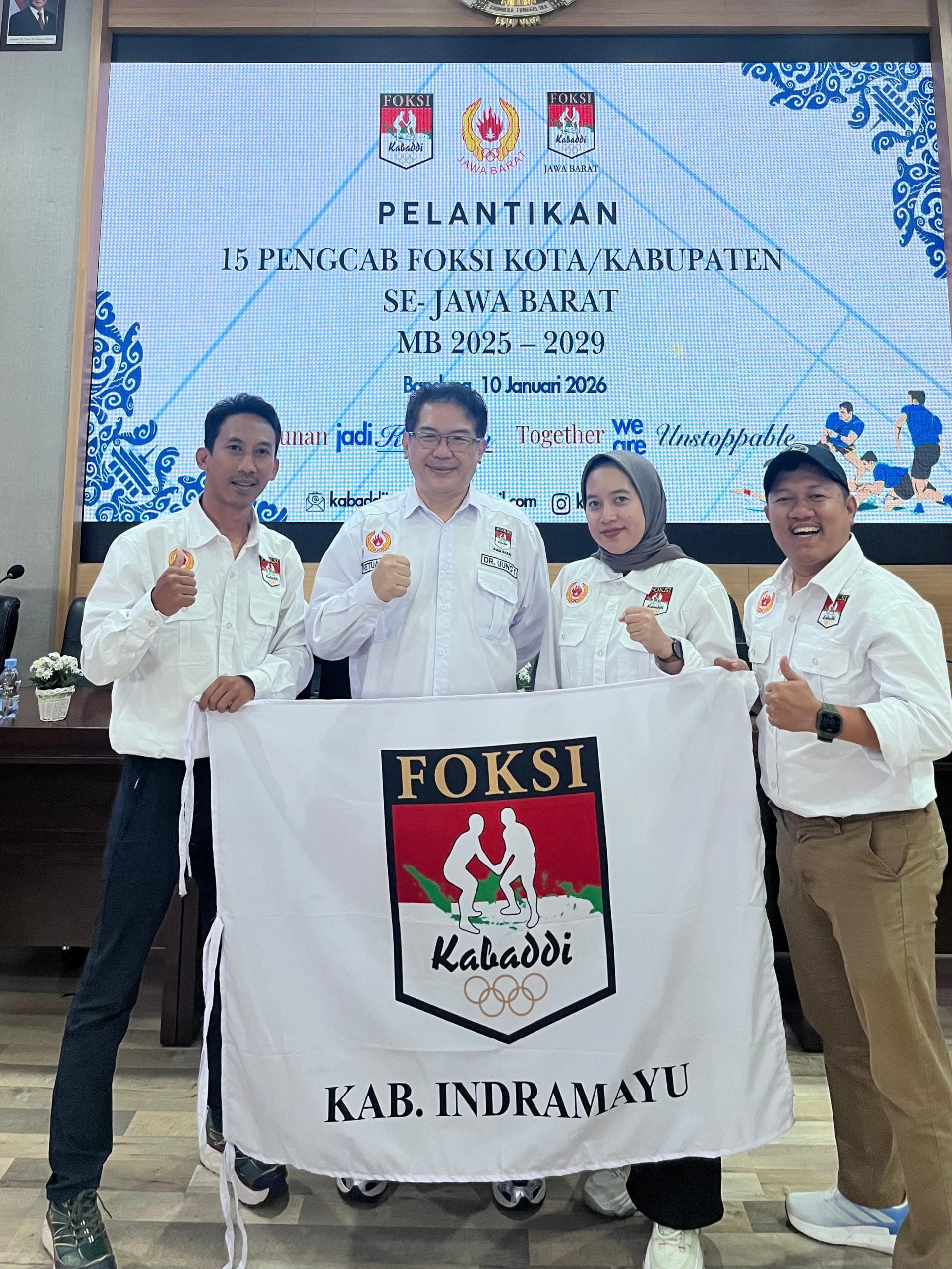 Pengurus Cabang (Pengcab) Federasi Olahraga Kabaddi Seluruh Indonesia (Foksi) Kabupaten Indramayu resmi dilantik