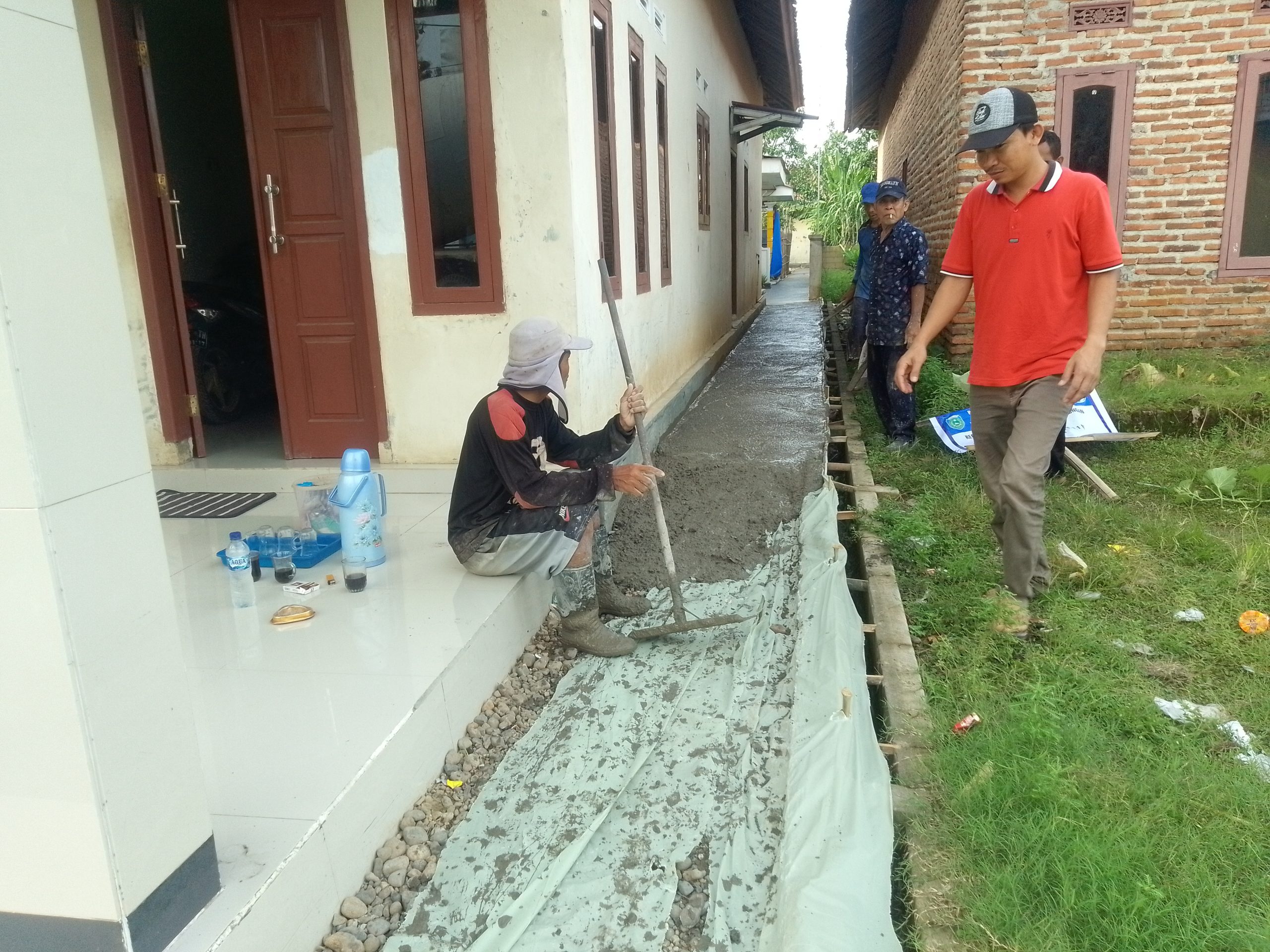 Sempat Tertunda Proyek Nasional Jalan Blok Pintu Air Panyingkiran Kidul Akhirnya Rampung Dicor