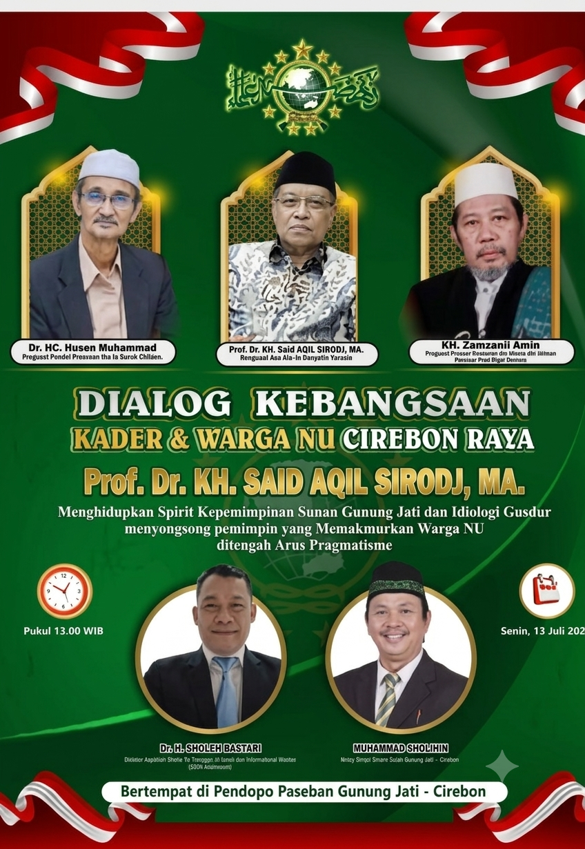 Dialog Kebangsaan tersebut mengusung tema besar: “Menghidupkan Spirit Kepemimpinan Sunan Gunung Jati dan Ideologi Gus Dur