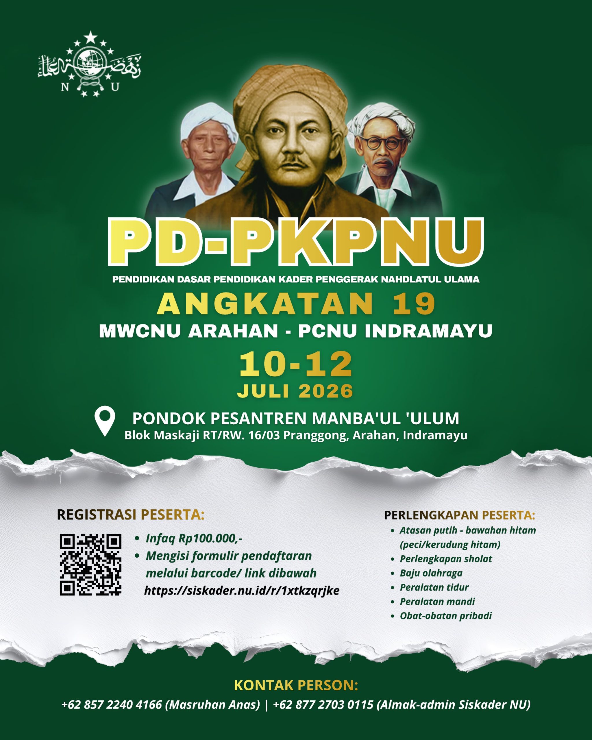 Acara kaderisasi tingkat dasar ini dijadwalkan akan berlangsung selama tiga hari, mulai Jumat hingga Minggu, 10–12 Juli 2026,