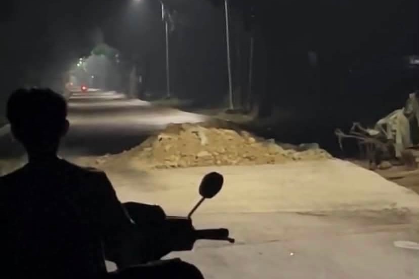 Kecelakaan Tunggal di Toang Pecuk Indramayu, Pemotor Diduga Hantam Sisa Material Pengecoran Jalan