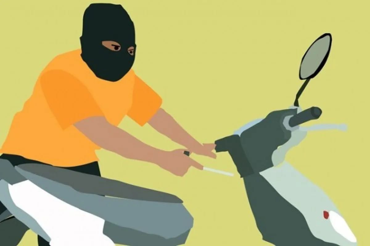 Waspada Maling, Motor Milik Warga Blok Gandok Raif Digasak Maling Menjelang Magrib