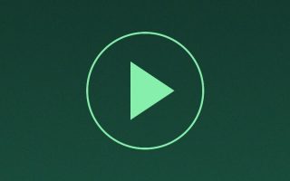 Ilustrasi tombol putar video vertikal
